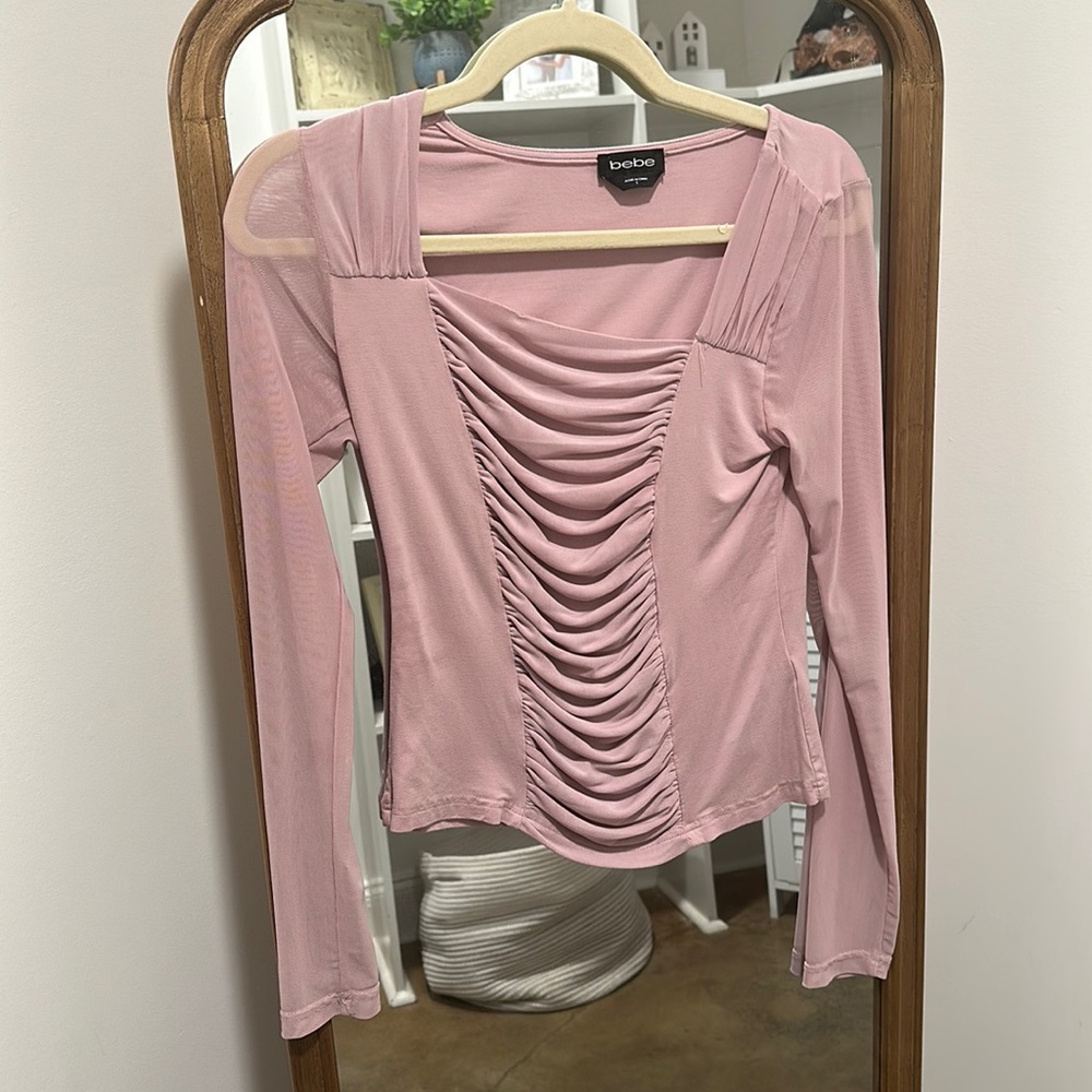 Bebe small pink sheer top